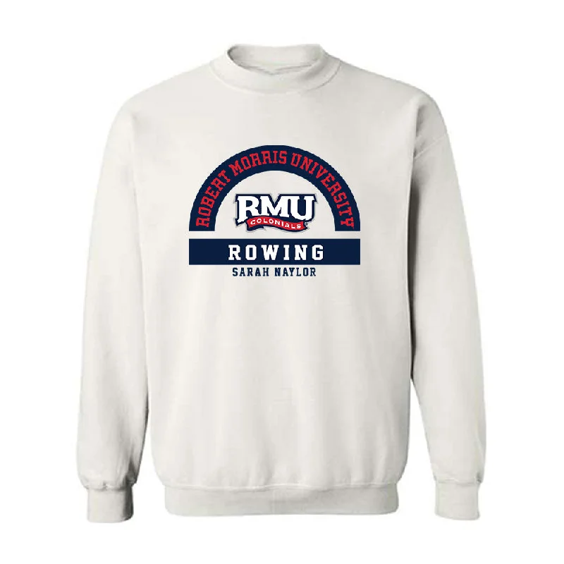 Robert Morris - NCAA Women's Rowing : Sarah Naylor - Classic Fashion Shersey Crewneck Sweatshirt Hoodie with Front Slit Layering Stylish Robert Morris - NCAA Women's Rowing : Sarah Naylor - Classic Fashion Shersey Crewneck Sweatshirt Hoodie with Front Slit Layering Stylish