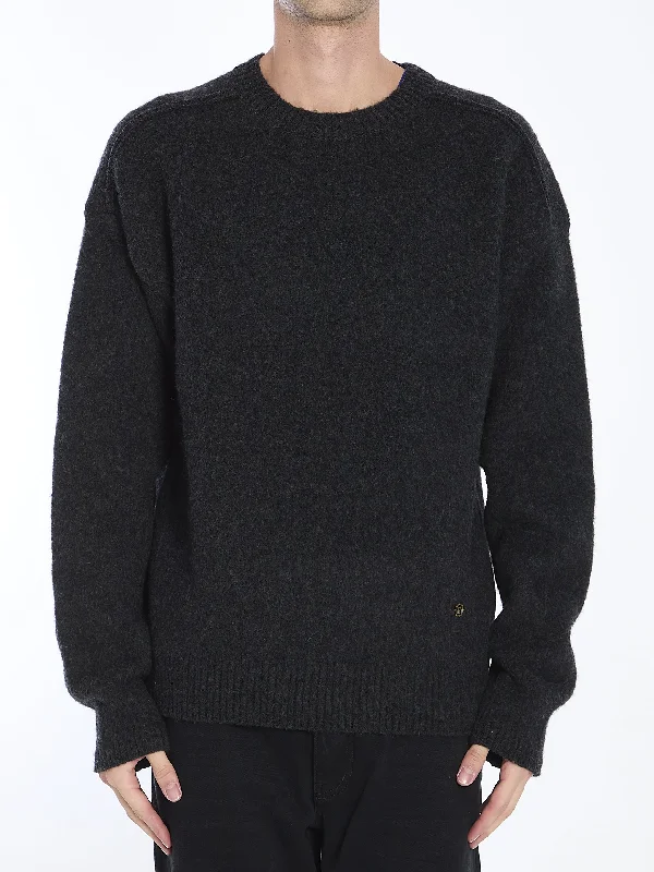 Sweater In Wool And Cashmere Blend Jersey Fabric Tulle Fabric Batik Fabric