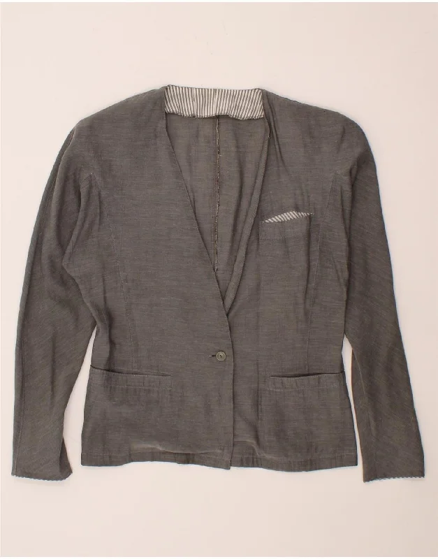 GERRY WEBER Womens 1 Button Blazer Jacket EU 34 XS Grey Cotton Rayon Fabric Velvet Fabric Corduroy Fabric GERRY WEBER Womens 1 Button Blazer Jacket EU 34 XS Grey Cotton Rayon Fabric Velvet Fabric Corduroy Fabric