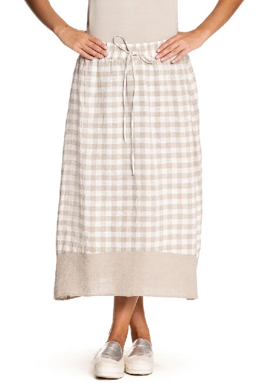 Novella Skirt in Cream floral skirt print