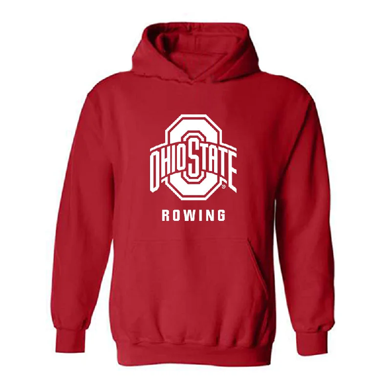 Ohio State - NCAA Women's Rowing : Eliana Bujwalo-Nowak - Classic Shersey Hooded Sweatshirt Hoodie with Exposed Zipper Edgy Industrial Ohio State - NCAA Women's Rowing : Eliana Bujwalo-Nowak - Classic Shersey Hooded Sweatshirt Hoodie with Exposed Zipper Edgy Industrial