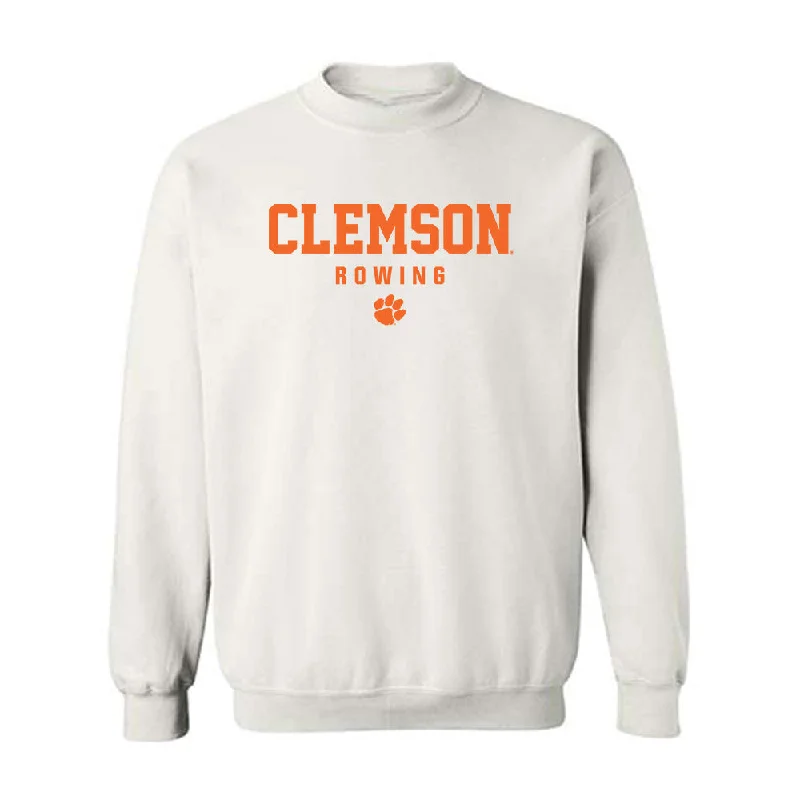Clemson - NCAA Women's Rowing : Skyler Riggio - Classic Shersey Crewneck Sweatshirt Hoodie with Half-Zip Sporty Casual Clemson - NCAA Women's Rowing : Skyler Riggio - Classic Shersey Crewneck Sweatshirt Hoodie with Half-Zip Sporty Casual