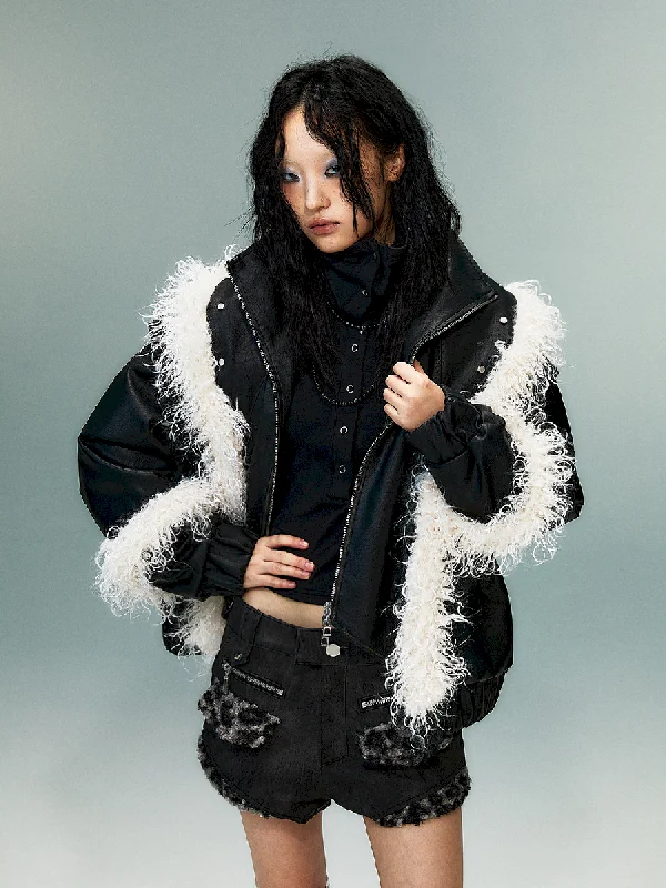 Fake Two Piece Leather Cotton Jacket【s0000011481】 Fleece Jacket Down Jacket Feather Jacket Fake Two Piece Leather Cotton Jacket【s0000011481】 Fleece Jacket Down Jacket Feather Jacket