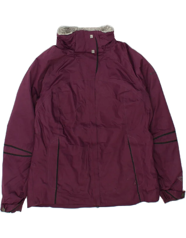 COLUMBIA Womens Windbreaker Jacket UK 18 XL Maroon Nylon Snapped Jacket Toggled Jacket Drawstring Jacket COLUMBIA Womens Windbreaker Jacket UK 18 XL Maroon Nylon Snapped Jacket Toggled Jacket Drawstring Jacket