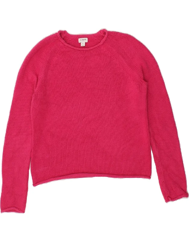 J. CREW Womens Boat Neck Jumper Sweater UK 14 Medium Pink Cotton Front Pockets Side Pockets Patch Pockets J. CREW Womens Boat Neck Jumper Sweater UK 14 Medium Pink Cotton Front Pockets Side Pockets Patch Pockets