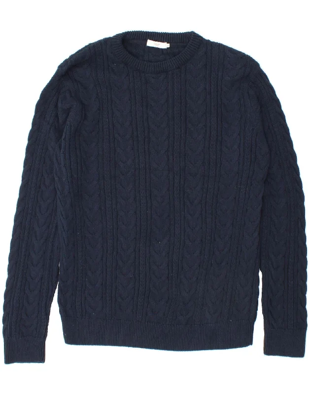 COTTON TRADERS Womens Crew Neck Jumper Sweater UK 14 Medium Navy Blue Satin Fabric Silk Fabric Chiffon Fabric COTTON TRADERS Womens Crew Neck Jumper Sweater UK 14 Medium Navy Blue Satin Fabric Silk Fabric Chiffon Fabric