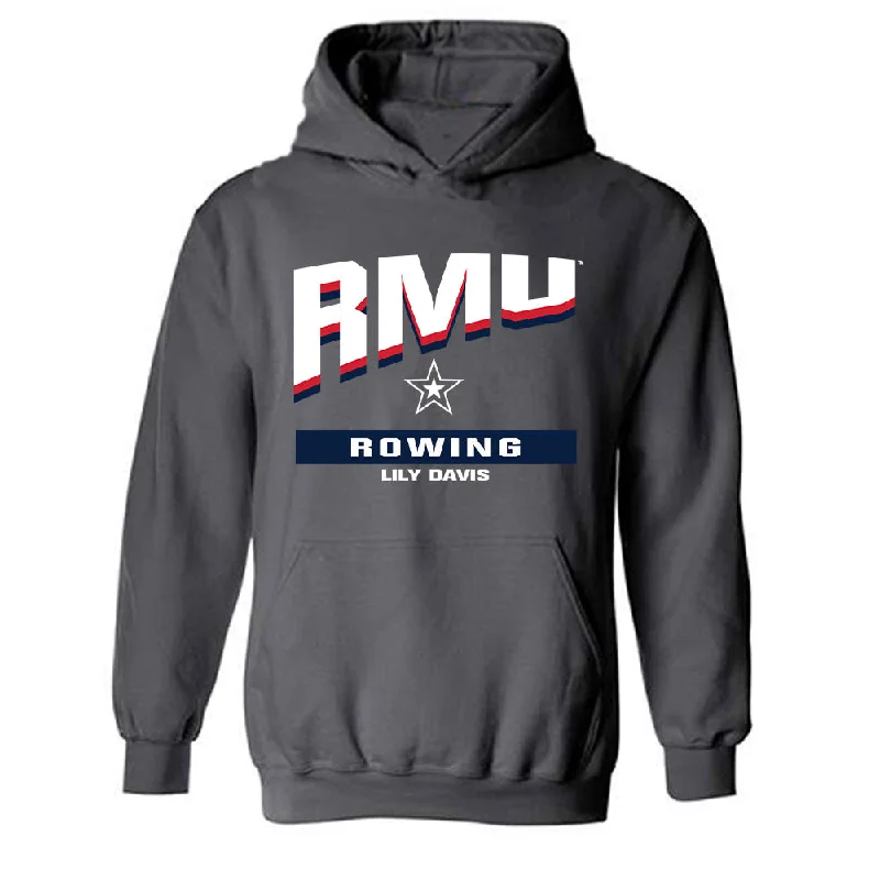 Robert Morris - NCAA Women's Rowing : Lily Davis - Classic Fashion Shersey Hooded Sweatshirt Hoodie with Ribbed Neckline Snug Warm Robert Morris - NCAA Women's Rowing : Lily Davis - Classic Fashion Shersey Hooded Sweatshirt Hoodie with Ribbed Neckline Snug Warm
