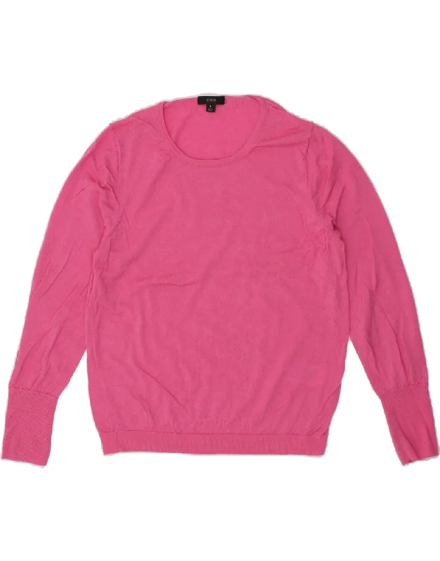 J. CREW Womens Crew Neck Jumper Sweater UK 14 Medium Pink Merino Wool Rayon Fabric Velvet Fabric Corduroy Fabric J. CREW Womens Crew Neck Jumper Sweater UK 14 Medium Pink Merino Wool Rayon Fabric Velvet Fabric Corduroy Fabric