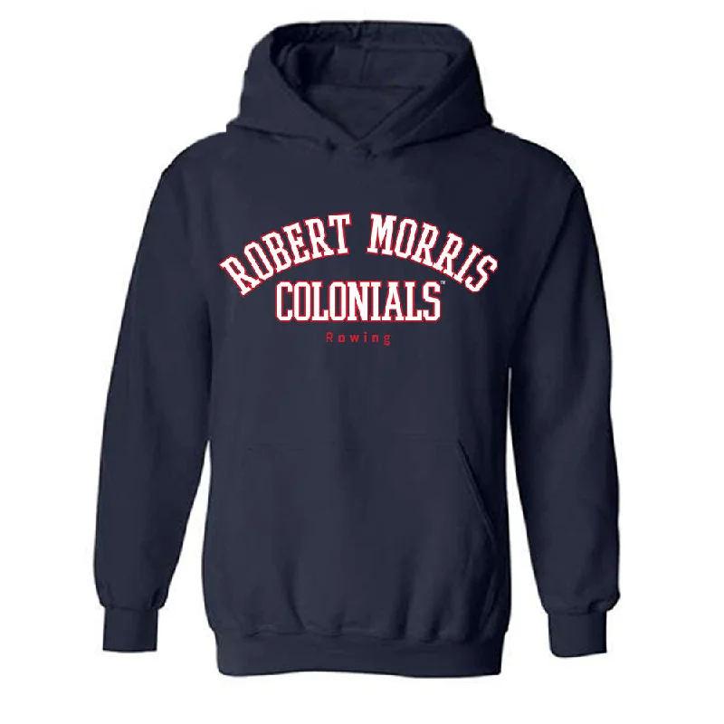 Robert Morris - NCAA Women's Rowing : Sarah Naylor - Classic Fashion Shersey Hooded Sweatshirt Hoodie with High-Low Hem Asymmetrical Trendy Robert Morris - NCAA Women's Rowing : Sarah Naylor - Classic Fashion Shersey Hooded Sweatshirt Hoodie with High-Low Hem Asymmetrical Trendy