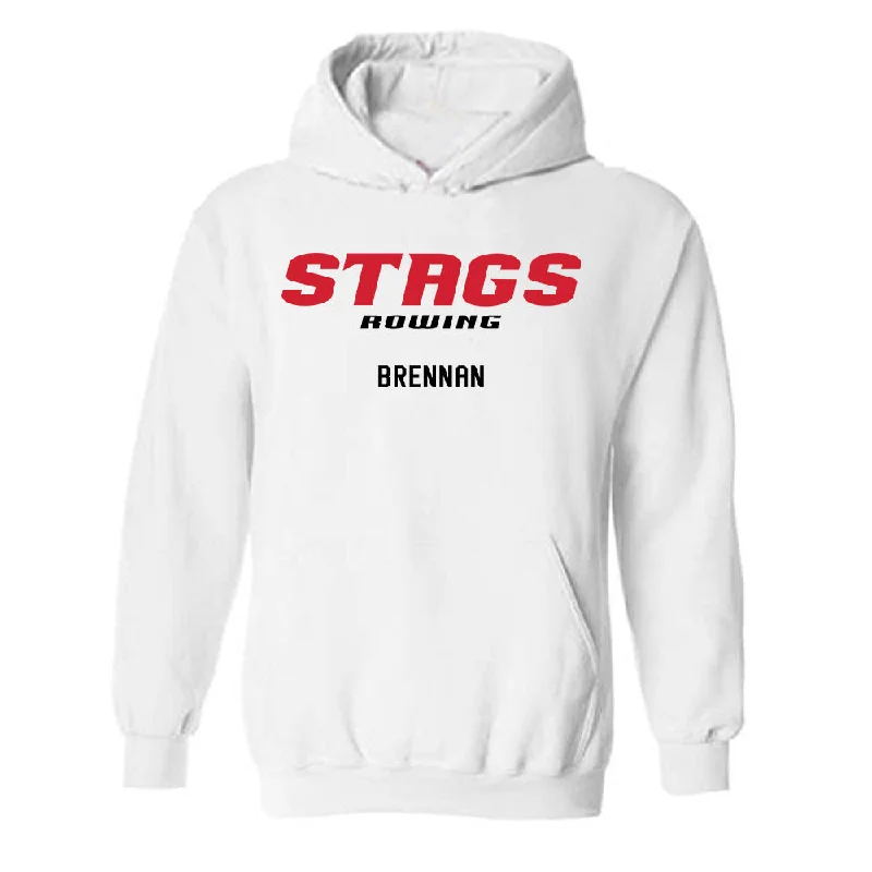 Fairfield - NCAA Women's Rowing : Taylor Brennan - Classic Fashion Shersey Hooded Sweatshirt Hoodie with Zipper Placket Modern Functional Fairfield - NCAA Women's Rowing : Taylor Brennan - Classic Fashion Shersey Hooded Sweatshirt Hoodie with Zipper Placket Modern Functional