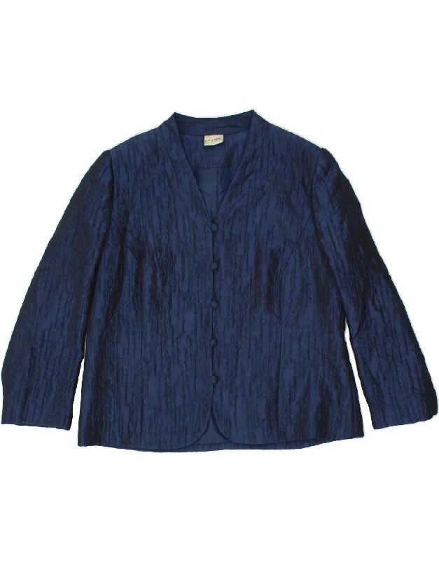 EASTEX Womens 5 Button Blazer Jacket UK 20 2XL Navy Blue Polyester Insulated Jacket Fitted Jacket Loose Jacket EASTEX Womens 5 Button Blazer Jacket UK 20 2XL Navy Blue Polyester Insulated Jacket Fitted Jacket Loose Jacket