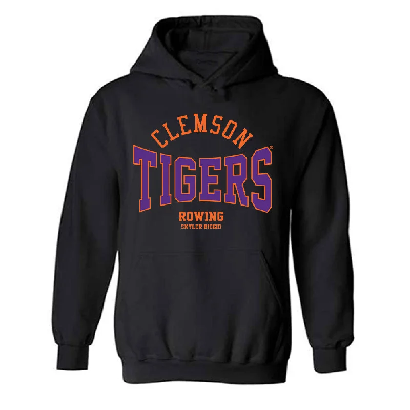 Clemson - NCAA Women's Rowing : Skyler Riggio - Classic Fashion Shersey Hooded Sweatshirt Hoodie with Mock Neck Collared Structured Clemson - NCAA Women's Rowing : Skyler Riggio - Classic Fashion Shersey Hooded Sweatshirt Hoodie with Mock Neck Collared Structured