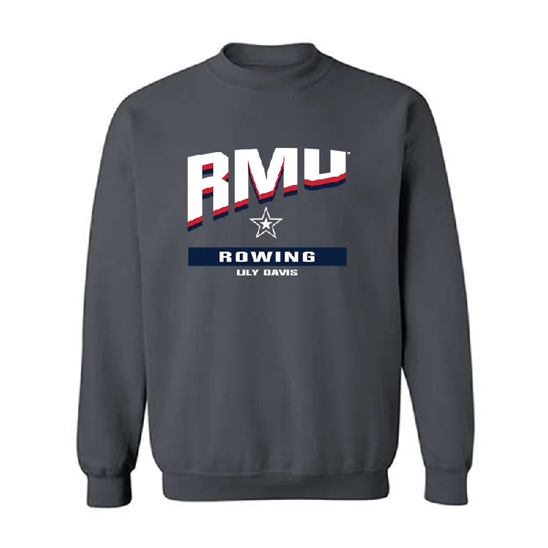 Robert Morris - NCAA Women's Rowing : Lily Davis - Classic Fashion Shersey Crewneck Sweatshirt Hoodie with Batwing Sleeves Loose Dramatic Robert Morris - NCAA Women's Rowing : Lily Davis - Classic Fashion Shersey Crewneck Sweatshirt Hoodie with Batwing Sleeves Loose Dramatic