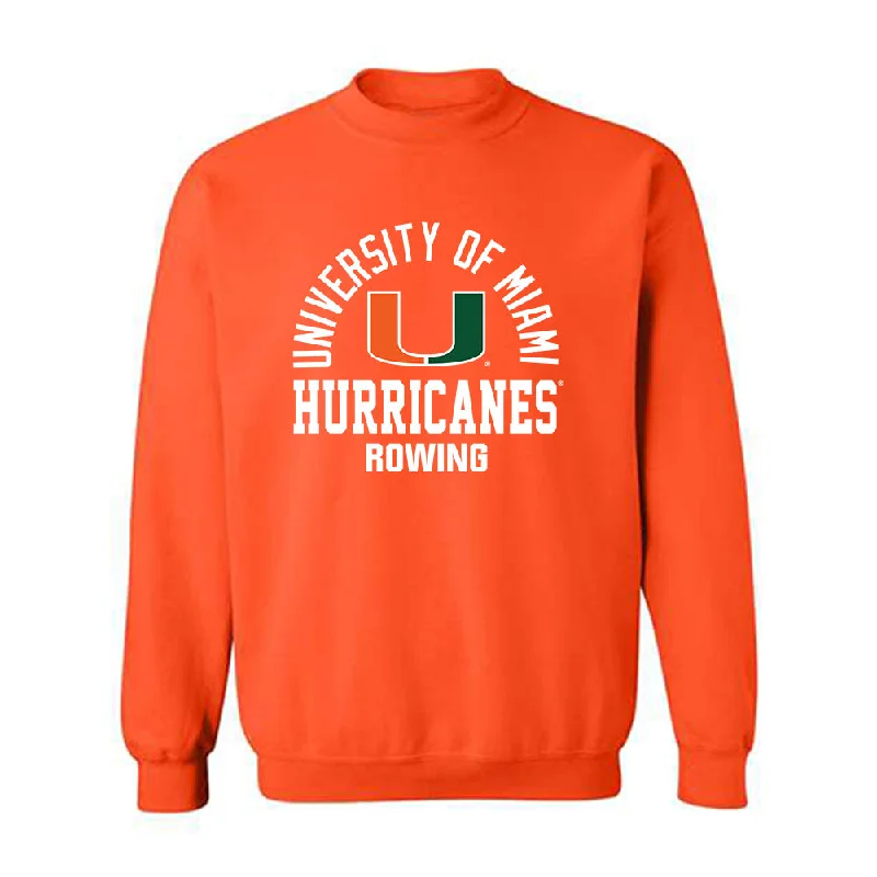 Miami - NCAA Women's Rowing : Peyton Hulsewe - Classic Shersey Crewneck Sweatshirt Hoodie with Hem Fringe Bohemian Relaxed Miami - NCAA Women's Rowing : Peyton Hulsewe - Classic Shersey Crewneck Sweatshirt Hoodie with Hem Fringe Bohemian Relaxed
