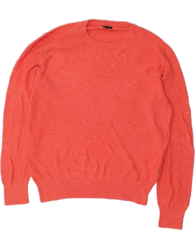 J. CREW Womens Oversized Crew Neck Jumper Sweater UK 14 Medium Pink Cotton Modern Contemporary Chic J. CREW Womens Oversized Crew Neck Jumper Sweater UK 14 Medium Pink Cotton Modern Contemporary Chic