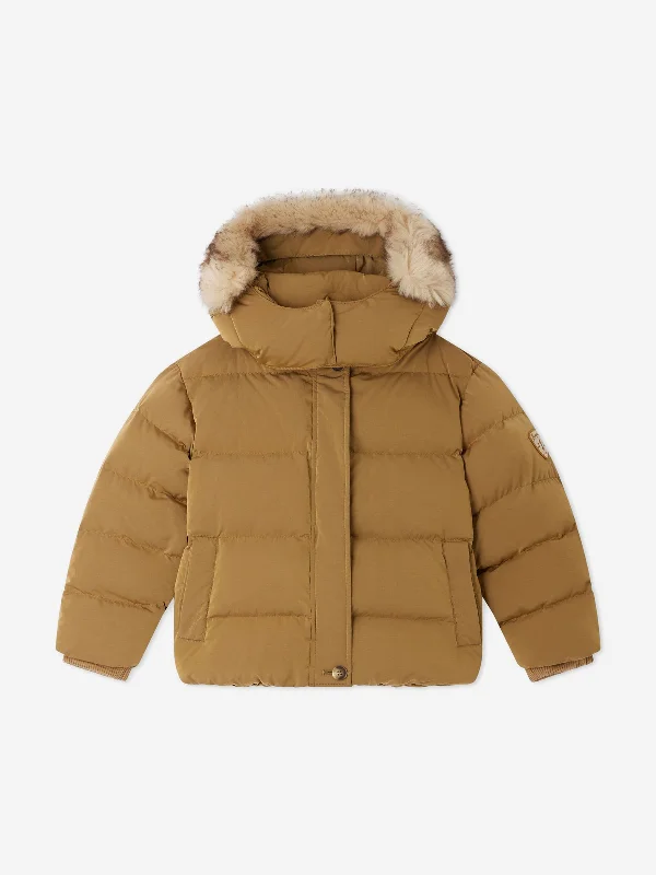 Bonpoint Girls Goldie Puffer Jacket in Brown Nylon Jacket Polyester Jacket Spandex Jacket Bonpoint Girls Goldie Puffer Jacket in Brown Nylon Jacket Polyester Jacket Spandex Jacket