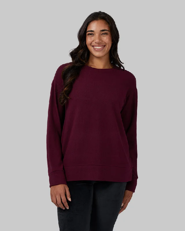 WOMEN'S SOFT SWEATER KNIT CREW TOP Boat Neck Shawl Collar Notched Collar