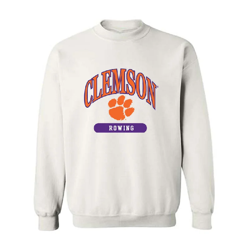 Clemson - NCAA Women's Rowing : Lira Bonitatibus - Classic Shersey Crewneck Sweatshirt Hoodie with Metallic Shiny Futuristic Clemson - NCAA Women's Rowing : Lira Bonitatibus - Classic Shersey Crewneck Sweatshirt Hoodie with Metallic Shiny Futuristic