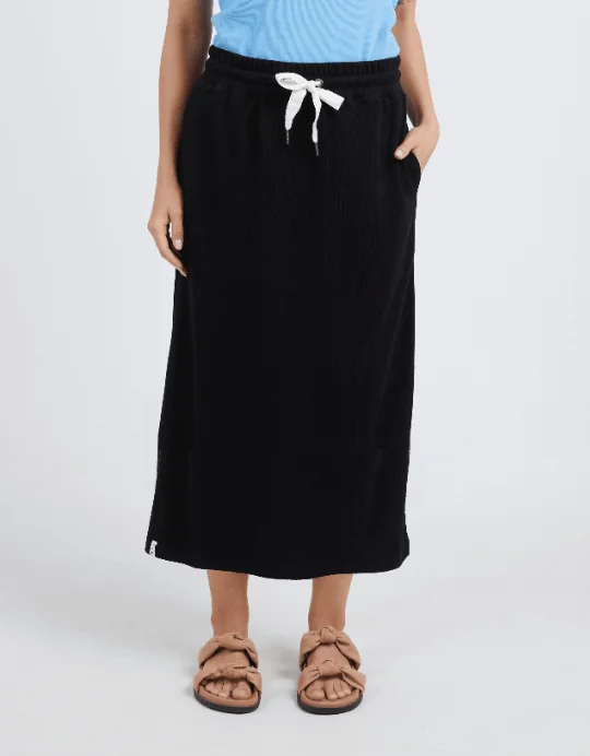 Elm Lifestyle Xanthe Rib Skirt high slit skirt