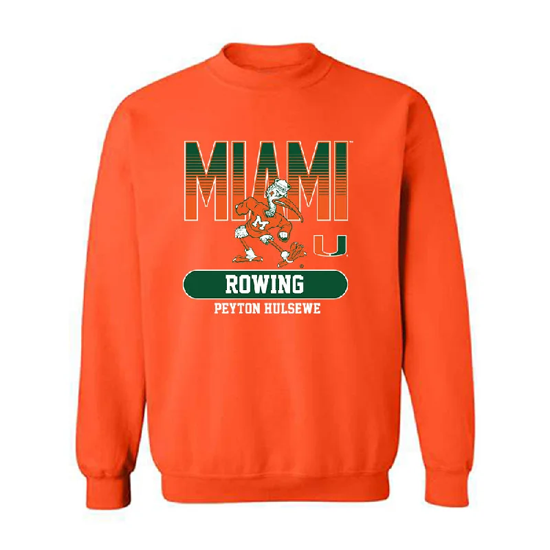 Miami - NCAA Women's Rowing : Peyton Hulsewe - Classic Fashion Shersey Crewneck Sweatshirt Cotton Hoodie Fleece Lining Warmth Miami - NCAA Women's Rowing : Peyton Hulsewe - Classic Fashion Shersey Crewneck Sweatshirt Cotton Hoodie Fleece Lining Warmth
