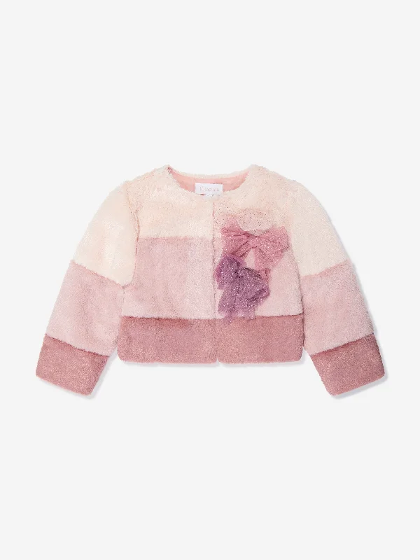 Patachou Girls Faux Fur Jacket in Multicolour Print Jacket Jacquard Jacket Patchwork Jacket Patachou Girls Faux Fur Jacket in Multicolour Print Jacket Jacquard Jacket Patchwork Jacket
