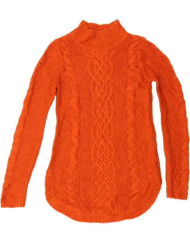 OASIS Womens Turtle Neck Jumper Sweater UK 6 XS Orange Acrylic Fleece Sweater Nylon Polyester OASIS Womens Turtle Neck Jumper Sweater UK 6 XS Orange Acrylic Fleece Sweater Nylon Polyester