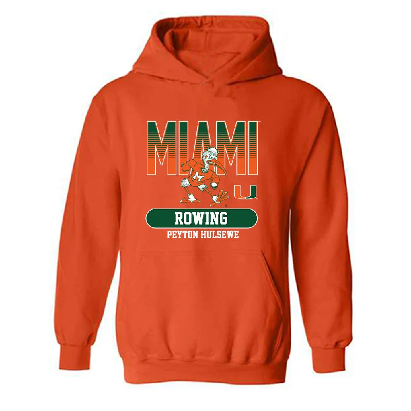 Miami - NCAA Women's Rowing : Peyton Hulsewe - Classic Fashion Shersey Hooded Sweatshirt Hoodie Sweatshirt Pullover Miami - NCAA Women's Rowing : Peyton Hulsewe - Classic Fashion Shersey Hooded Sweatshirt Hoodie Sweatshirt Pullover