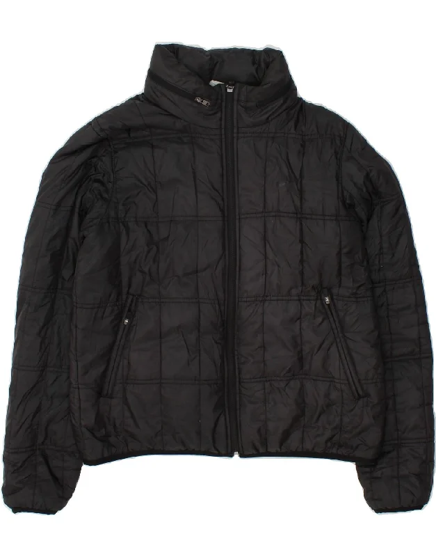 NIKE Womens Padded Jacket UK 16 Large Black Polyester Print Jacket Jacquard Jacket Patchwork Jacket NIKE Womens Padded Jacket UK 16 Large Black Polyester Print Jacket Jacquard Jacket Patchwork Jacket