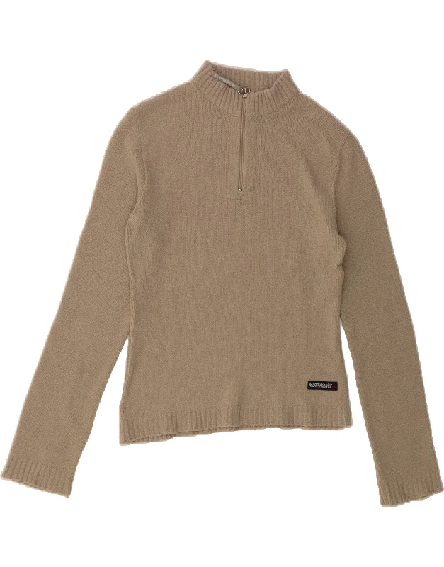 MURPHY & NYE Womens Zip Neck Jumper Sweater UK 12 Medium Grey Acrylic Collared Crew Neck Turtle Neck MURPHY & NYE Womens Zip Neck Jumper Sweater UK 12 Medium Grey Acrylic Collared Crew Neck Turtle Neck