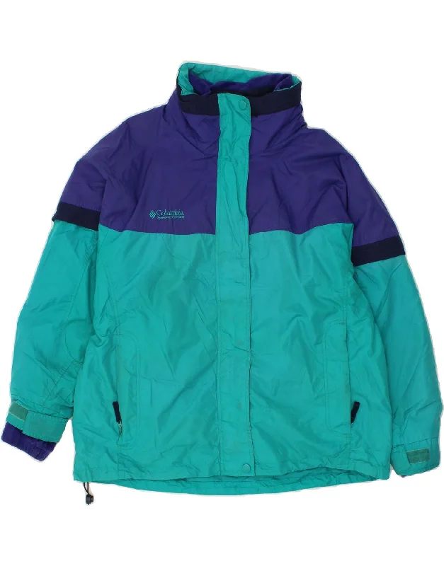 COLUMBIA Womens Windbreaker Jacket UK 18 XL Turquoise Colourblock Oversized Jacket Tailored Jacket Straight Jacket COLUMBIA Womens Windbreaker Jacket UK 18 XL Turquoise Colourblock Oversized Jacket Tailored Jacket Straight Jacket