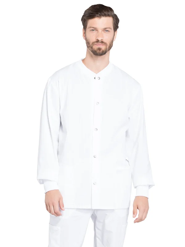 Men's 2-Pocket Snap Front Scrub Jacket Belted Jacket Elasticated Jacket Padded Jacket Men's 2-Pocket Snap Front Scrub Jacket Belted Jacket Elasticated Jacket Padded Jacket