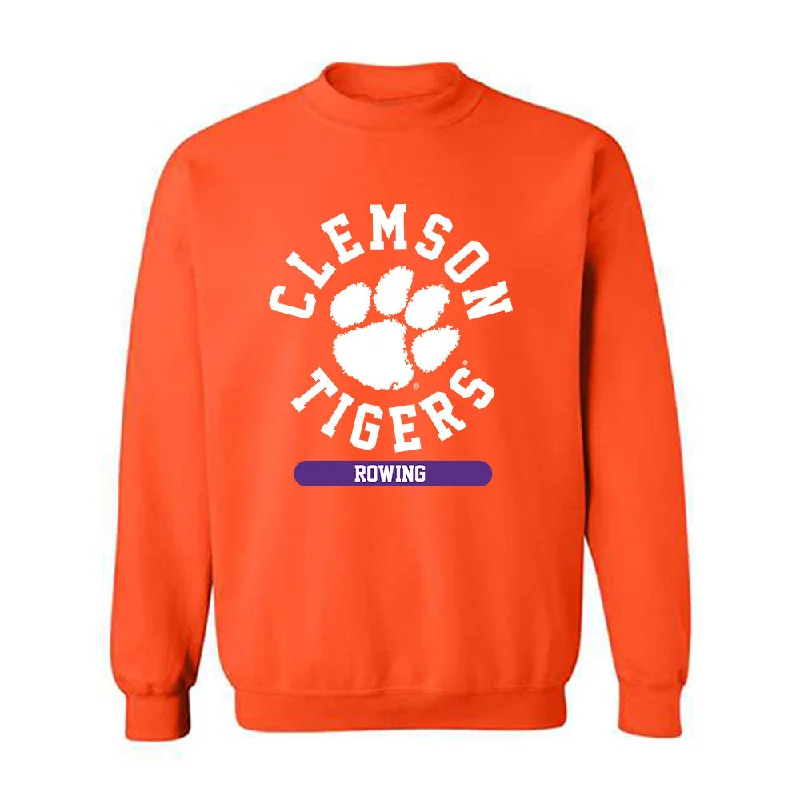 Clemson - NCAA Women's Rowing : Lira Bonitatibus - Classic Shersey Crewneck Sweatshirt Hoodie with Raw Hem Edgy Unfinished Clemson - NCAA Women's Rowing : Lira Bonitatibus - Classic Shersey Crewneck Sweatshirt Hoodie with Raw Hem Edgy Unfinished
