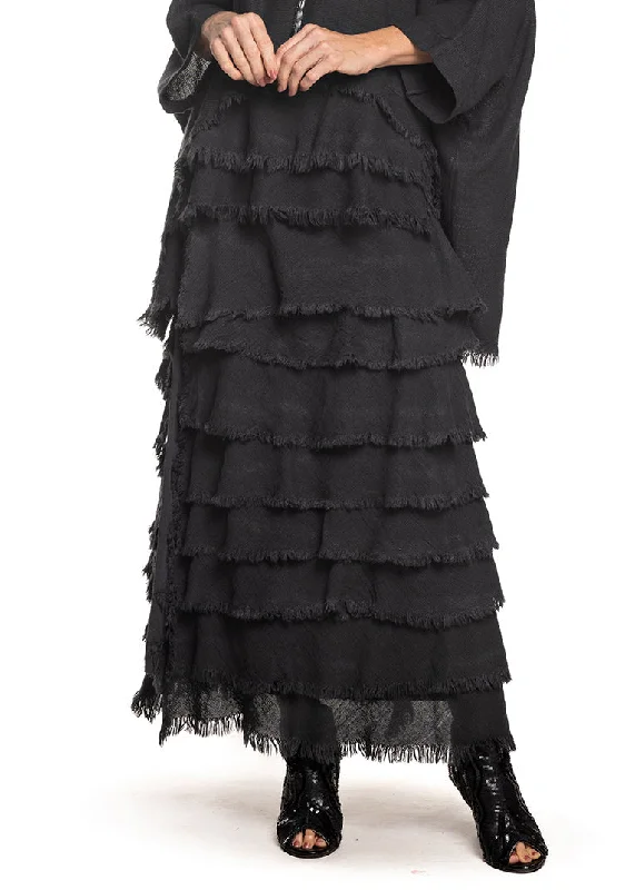 Julie Linen Skirt in Granite lace skirt delicate