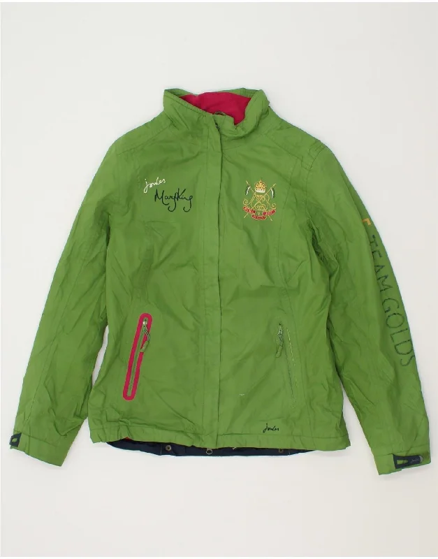 JOULES Womens Graphic Windbreaker Jacket UK 10 Small Green Polyester Faux Fur Jacket Real Fur Jacket Shearling Jacket JOULES Womens Graphic Windbreaker Jacket UK 10 Small Green Polyester Faux Fur Jacket Real Fur Jacket Shearling Jacket