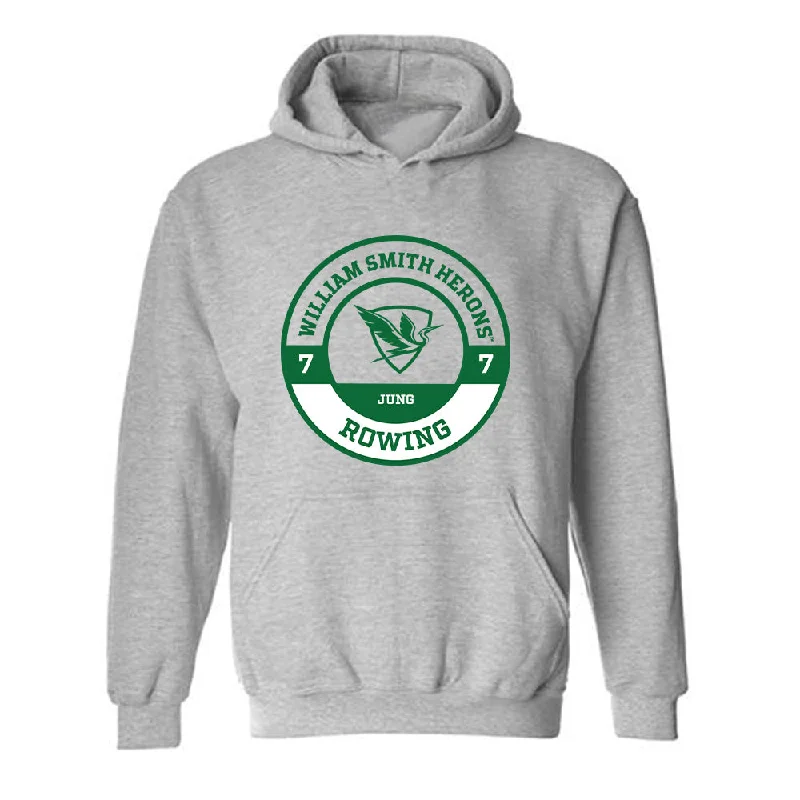 HWS - NCAA Women's Rowing : Grace Jung - Classic Fashion Shersey Hooded Sweatshirt Hoodie with Back Slit Movement Comfort HWS - NCAA Women's Rowing : Grace Jung - Classic Fashion Shersey Hooded Sweatshirt Hoodie with Back Slit Movement Comfort