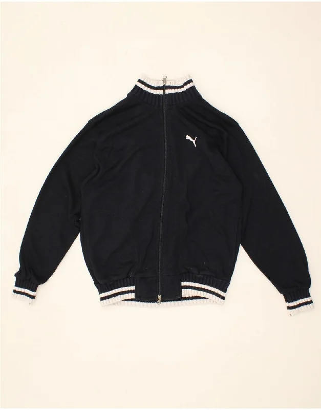 PUMA Womens Oversized Tracksuit Top Jacket UK 10 Small Navy Blue Cotton Zippered Jacket Buttoned Jacket Snapped Jacket PUMA Womens Oversized Tracksuit Top Jacket UK 10 Small Navy Blue Cotton Zippered Jacket Buttoned Jacket Snapped Jacket