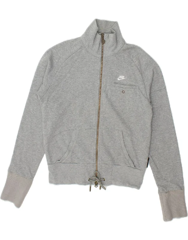 NIKE Womens Tracksuit Top Jacket UK 8/10 Small Grey Cotton Belted Jacket Elasticated Jacket Padded Jacket NIKE Womens Tracksuit Top Jacket UK 8/10 Small Grey Cotton Belted Jacket Elasticated Jacket Padded Jacket