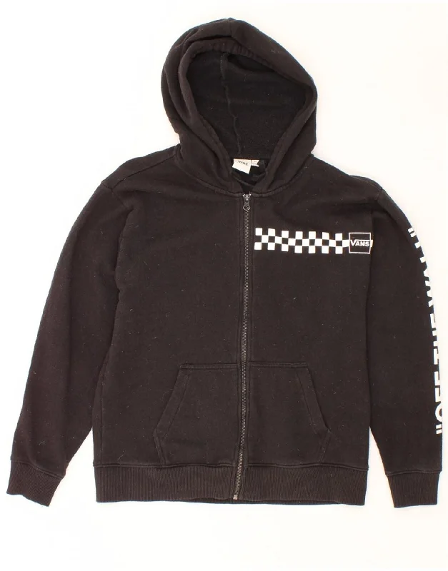 VANS Womens Oversized Graphic Zip Hoodie Sweater UK 6 XS Black Cotton Long Sweater Short Sweater Cropped Sweater VANS Womens Oversized Graphic Zip Hoodie Sweater UK 6 XS Black Cotton Long Sweater Short Sweater Cropped Sweater