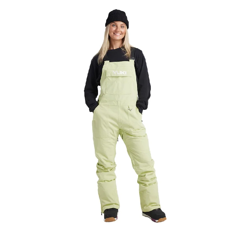 Yuki Threads 2024 Womens Brooklyn Bib Pant - Washed Jade Stylish Casual Pants