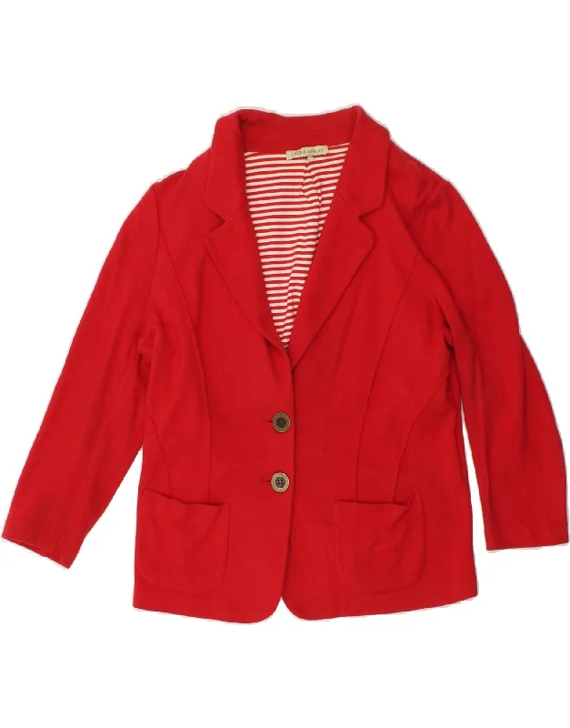 LAURA ASHLEY Womens 2 Button Blazer Jacket UK 16 Large Red Cotton Elasticated Jacket Padded Jacket Insulated Jacket LAURA ASHLEY Womens 2 Button Blazer Jacket UK 16 Large Red Cotton Elasticated Jacket Padded Jacket Insulated Jacket