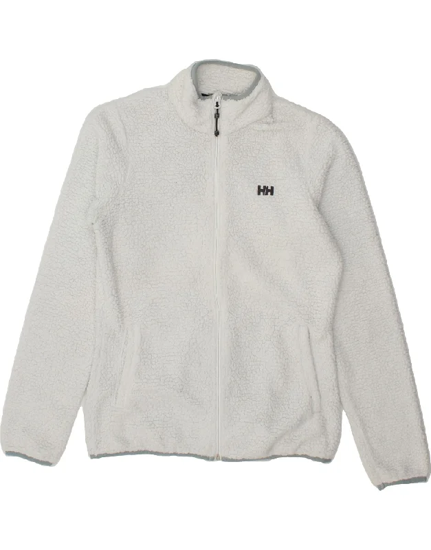 HELLY HANSEN Womens Fleece Jacket UK 12 Medium White Snapped Jacket Toggled Jacket Drawstring Jacket HELLY HANSEN Womens Fleece Jacket UK 12 Medium White Snapped Jacket Toggled Jacket Drawstring Jacket
