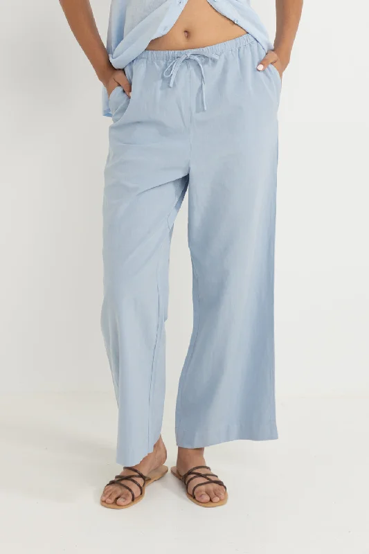 Classic Drawstring Pant Blue Casual Yoga Pants