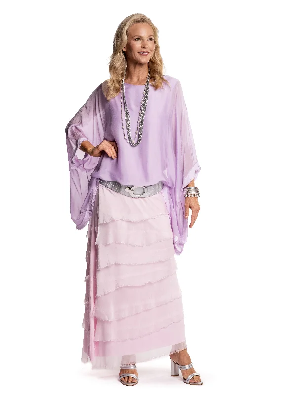 Fifi Silk Skirt in Tutu pleated skirt texture