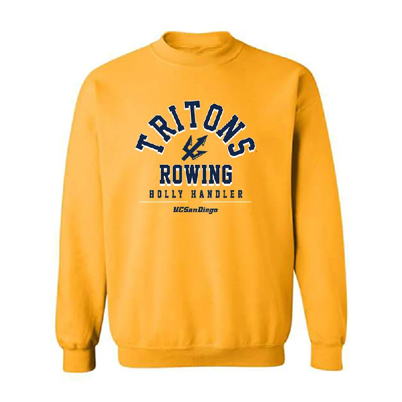 UCSD - NCAA Women's Rowing : Holly Handler - Classic Fashion Shersey Crewneck Sweatshirt Hoodie with High Neck Warm Protective UCSD - NCAA Women's Rowing : Holly Handler - Classic Fashion Shersey Crewneck Sweatshirt Hoodie with High Neck Warm Protective