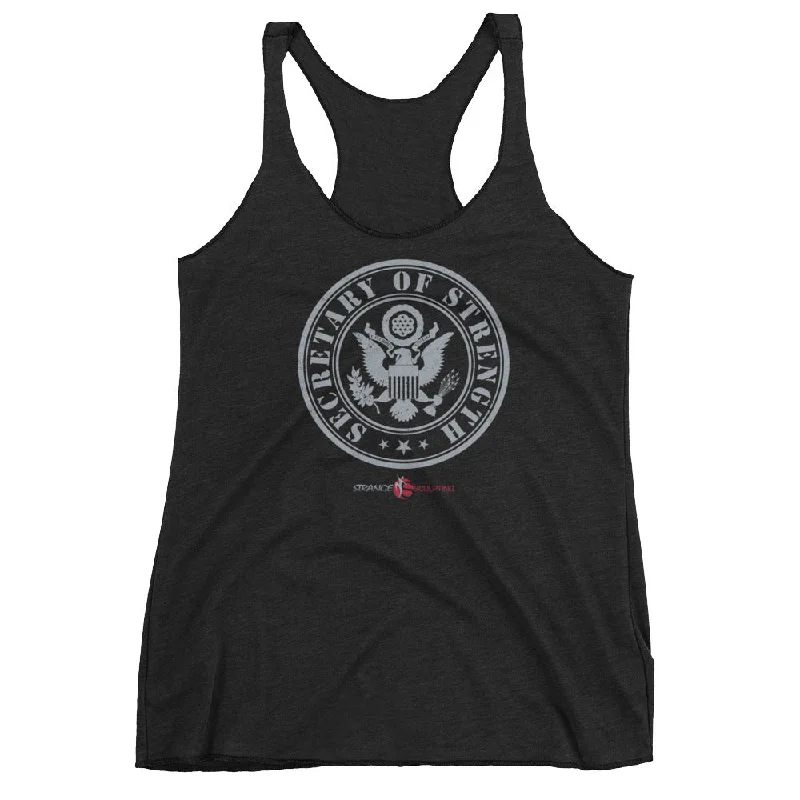 SECRETARY OF STRENGTH Women's Racerback Tank bold tank top