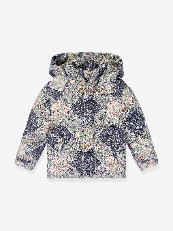 Etro Kids Paisley Puffer Jacket in Blue Tailored Jacket Straight Jacket A-Line Jacket Etro Kids Paisley Puffer Jacket in Blue Tailored Jacket Straight Jacket A-Line Jacket