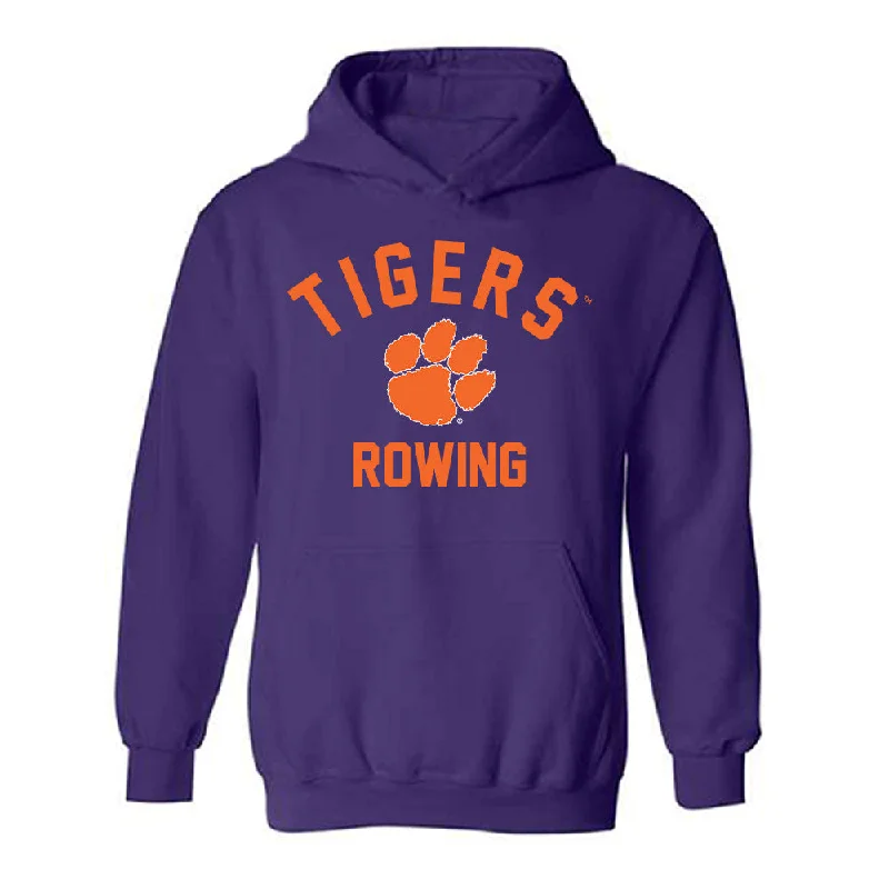 Clemson - NCAA Women's Rowing : Skyler Riggio - Classic Shersey Hooded Sweatshirt Hoodie with Button Placket Classic Preppy Clemson - NCAA Women's Rowing : Skyler Riggio - Classic Shersey Hooded Sweatshirt Hoodie with Button Placket Classic Preppy
