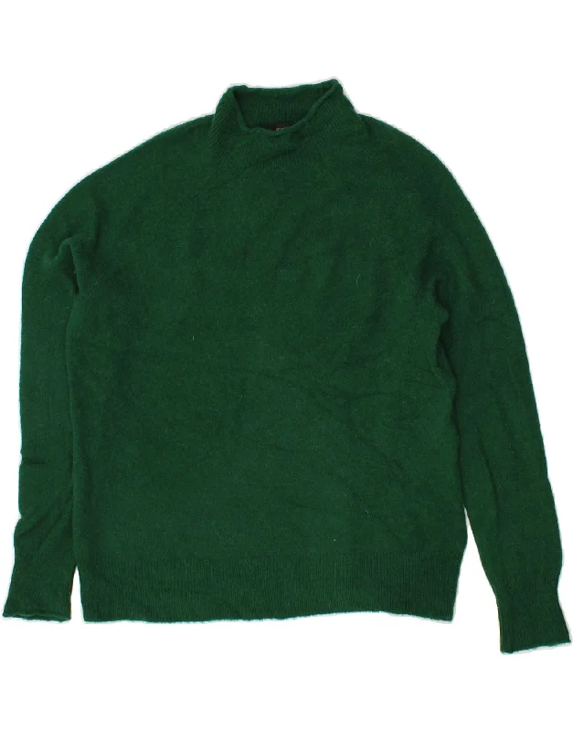 J. CREW Womens Oversized Turtle Neck Jumper Sweater UK 10 Small Green Wool Fabric Cashmere Fabric Tweed Fabric J. CREW Womens Oversized Turtle Neck Jumper Sweater UK 10 Small Green Wool Fabric Cashmere Fabric Tweed Fabric