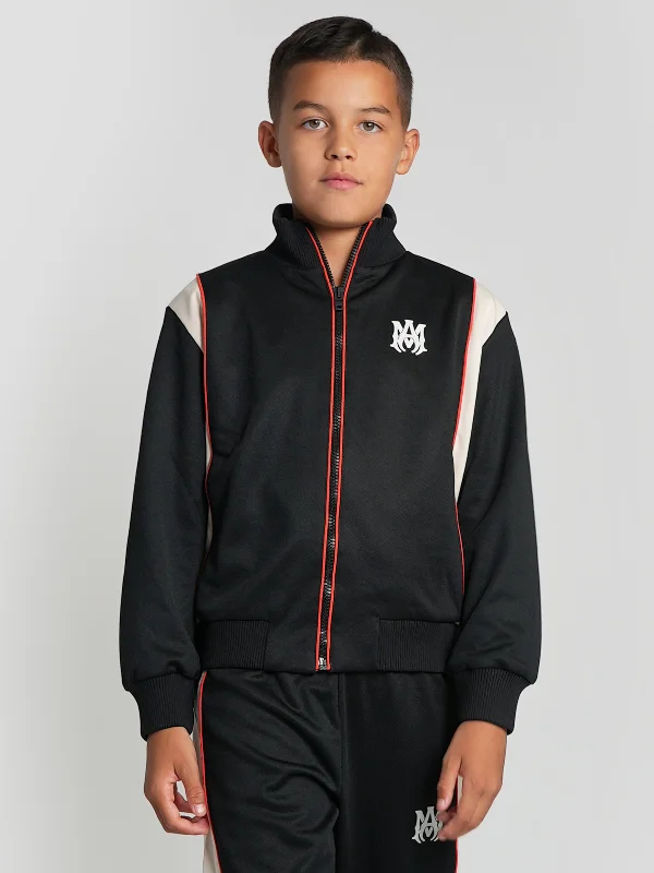 Amiri Kids Arts District Track Jacket in Black Nylon Jacket Polyester Jacket Spandex Jacket Amiri Kids Arts District Track Jacket in Black Nylon Jacket Polyester Jacket Spandex Jacket