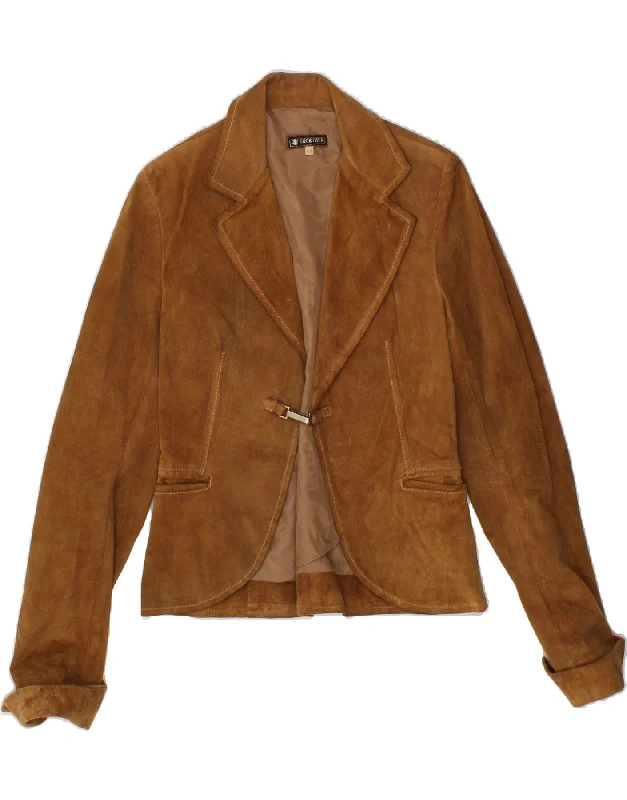 TOGETHER Womens Suede Blazer Jacket IT 44 Medium Brown Cotton Jacket Linen Jacket Terry Jacket TOGETHER Womens Suede Blazer Jacket IT 44 Medium Brown Cotton Jacket Linen Jacket Terry Jacket